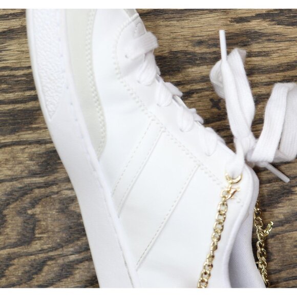 Guess Womens Charm Chain Naoko Sneaker GWNAOKO3 White 9M - Picture 7 of 12